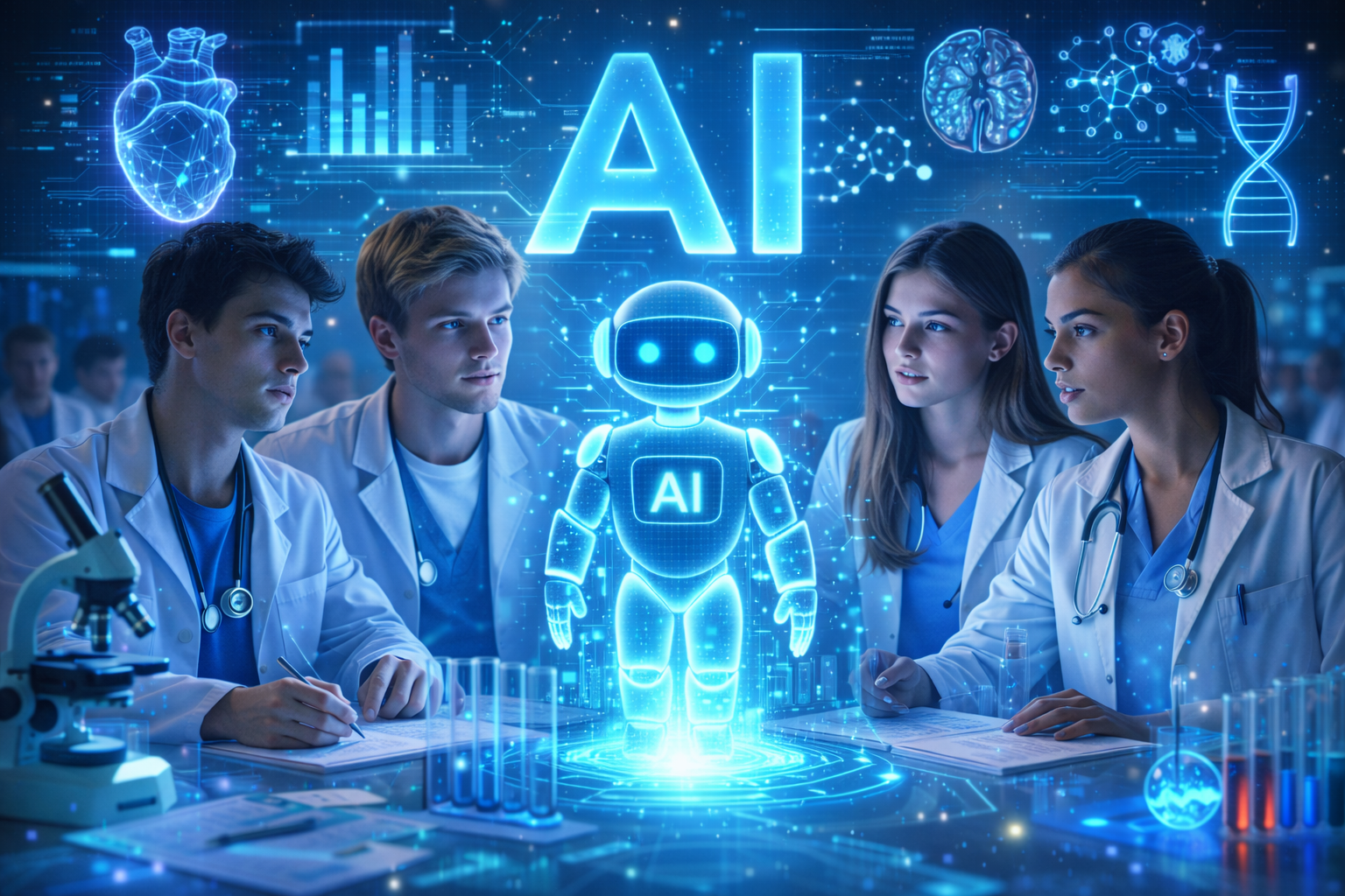 Când studenții la medicină învață cot la cot cu inteligența artificială